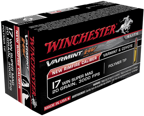 Winchester Ammo S17W20 Varmint HV  17WSM 20gr Polymer Tip 50 Per Box/10 Case