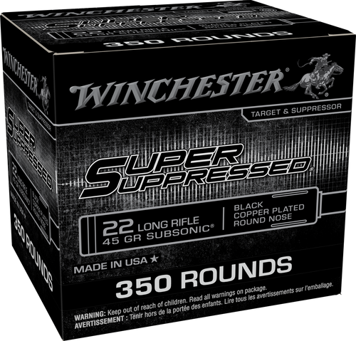 Winchester Ammo SUP22LRB2 Super Suppressed  22LR 45gr 350 Per Box/4 Case