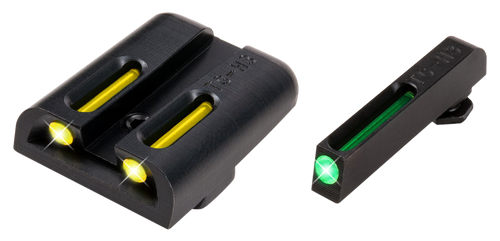 TruGlo TG131GT2Y TFO  Green/Tritium/Fiber Optic Front Sight-Yellow/Tritium/Fiber Optic Rear Sight Glock 20/21