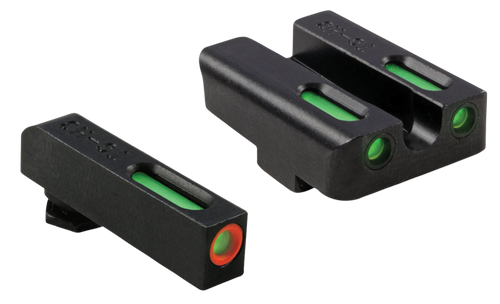 TruGlo TG13GL1PC TFX Pro  Black | Green Tritium & Fiber Optic Orange Outline Front Sight Green Tritium & Fiber Optic Rear Sight