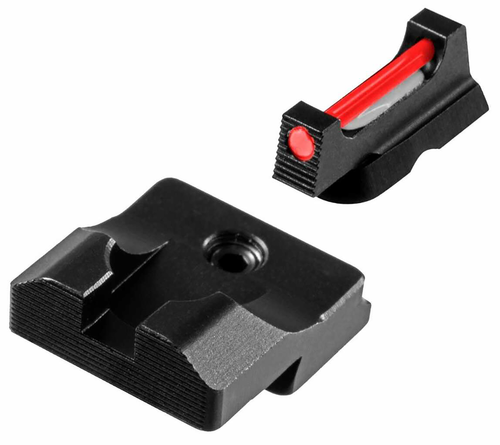 TruGlo TGTG132MP Fiber-Optic Pro  Red/Fiber Optic Front Sight-Black/Blank Optic Rear Sight Smith & Wesson M&P