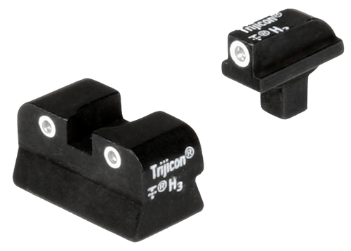 Trijicon 600138 Bright & Tough Night Sights  Green/Tritium White Outline Front Sight-Green/Tritium White Outline Rear Sight Colt 1911 0.125 Tang