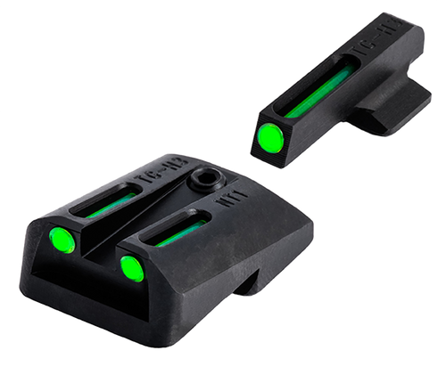 TruGlo TG131NT3 TFO  Green/Tritium/Fiber Optic Front Sight-Green/Tritium/Fiber Optic Rear Sight 1911 Officer