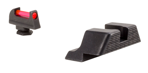 Trijicon 601023 Fiber Sights  Red/Fiber Optic Front Sight-Black/Blank Rear Sight Glock 17/17L/19/22 Standard Frame