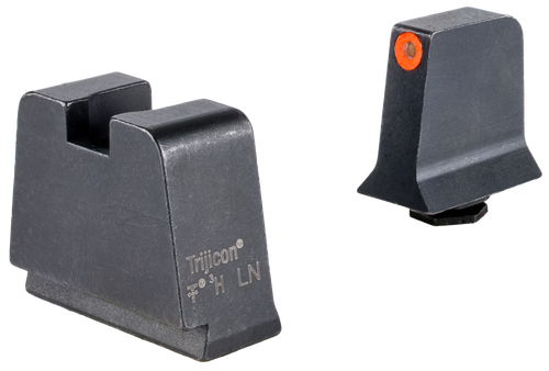 Trijicon GL243C601146 Suppressor/Optic Height Sights  Green/Tritium Orange Outline Front Sight-Black/Blank Rear Sight Glock 42/43/43X Slim Frame