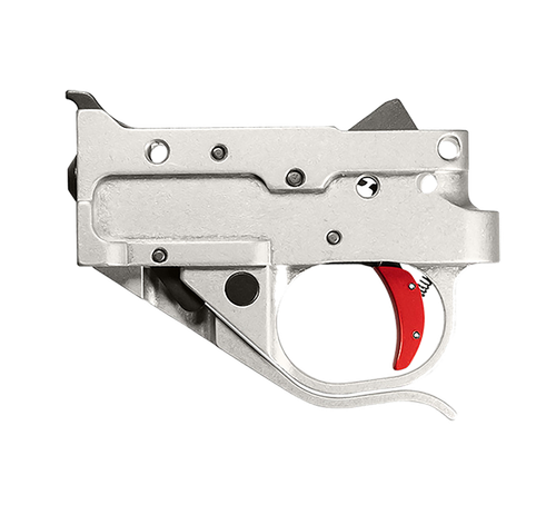 Timney Triggers 10222C16 Replacement Trigger  Single-Stage Curved Trigger with 2.75 lbs Draw Weight & Silver/Red Finish for Ruger 10/22