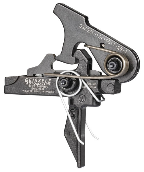 Geissele Automatics 05167 SD-E  Two-Stage Flat Trigger with 2.90-3.80 lbs Draw Weight & for AR-15/AR-10