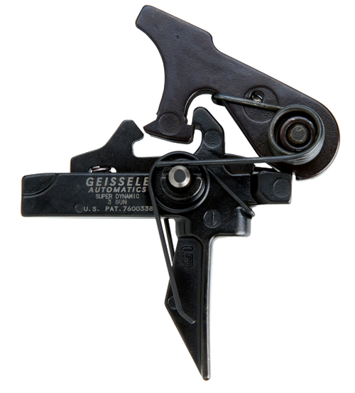 Geissele Automatics 05166 SD 3 Gun Flat Trigger with 4.50-5.50 lbs Draw Weight & Black Oxide Finish for AR-15/AR-10