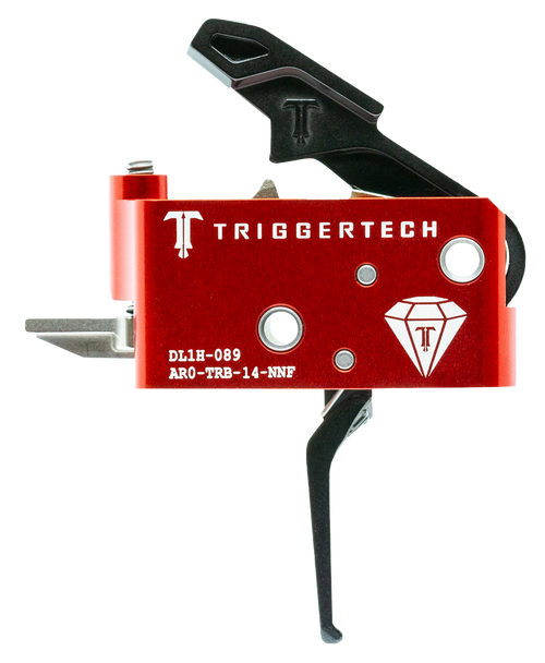 TriggerTech AROTRB14NNF Diamond  Two-Stage Flat Trigger with 1.50-4 lbs Draw Weight for AR-15 Right