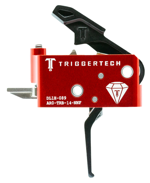 TriggerTech AROTRB14NNF Diamond  Two-Stage Flat Trigger with 1.50-4 lbs Draw Weight for AR-15 Right