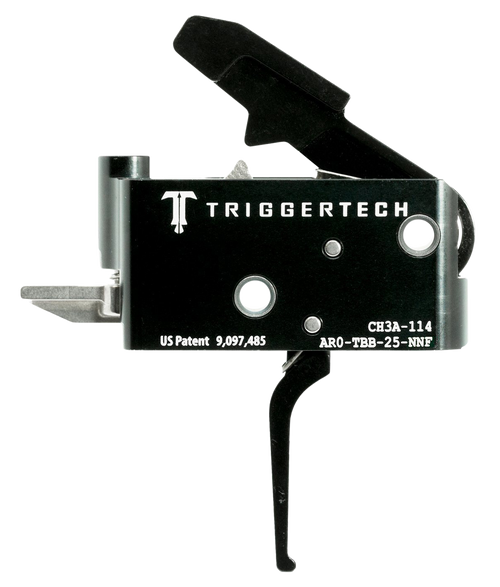 TriggerTech AROTBB25NNF Adaptable Primary Two-Stage Flat Trigger with 2.50-5 lbs Draw Weight for AR-15 Right
