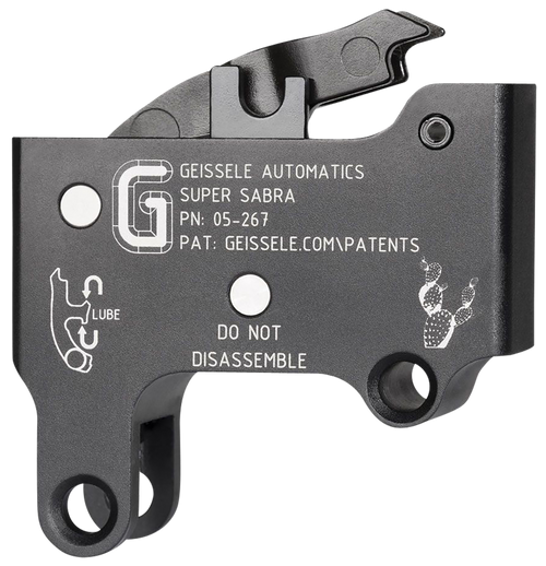 Geissele Automatics 05267 Super Sabra Trigger Pack Two-Stage Curved Trigger with 5.50-7.50 lbs Draw Weight & Black Oxide Finish for IWI Tavor, X95