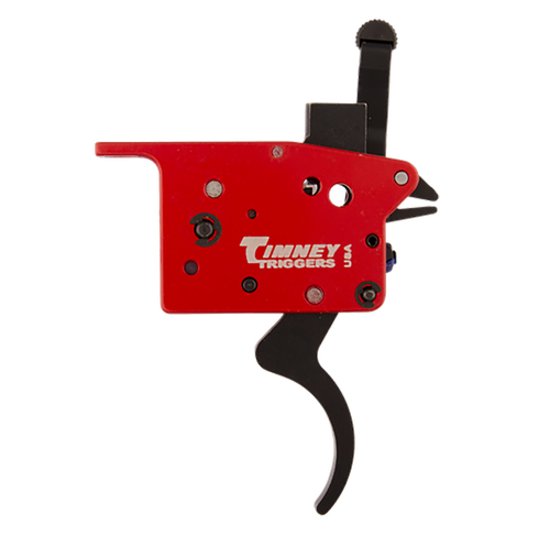 Timney Triggers 307 Featherweight Deluxe  Black/Red Curved Trigger 3 lbs Draw Weight Fits Mosin-Nagant