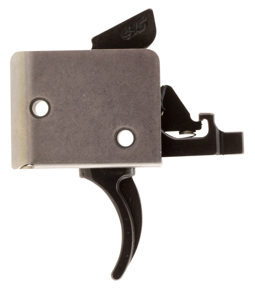 CMC Triggers 93502 Drop-In  Two-Stage Curved Trigger w/ 2-4 lbs Draw Weight & Black/Silver Finish