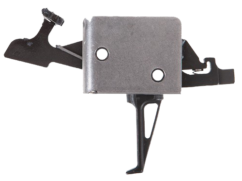 CMC Triggers 93504 Drop-In  Two-Stage Flat Trigger w/ 2-4 lbs Draw Weight & Black/Silver Finish