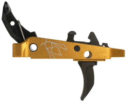 CMC Triggers 47507 Drop-In Yella Jacket Combat Trigger Group 2.0 Single-Stage Curve with 3.50 lbs Draw Weight, Black w/ Yellow Housing