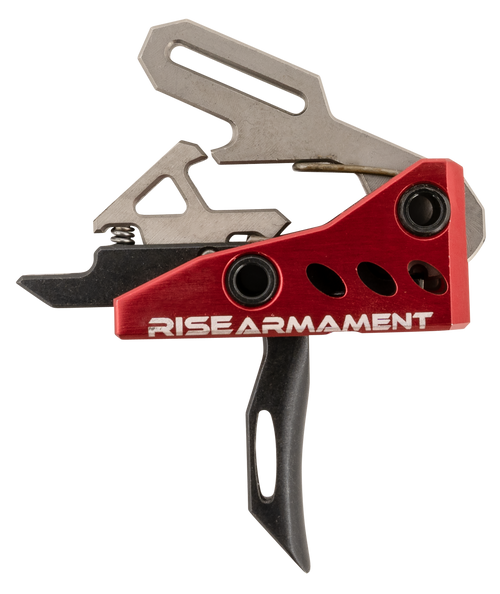 Rise Armament RA535BLKARP RA-535 Advanced Performance Single-Stage Straight with 3.50 lbs Draw Weight, Red Housing & Black Trigger for AR-Platform, Includes Pins