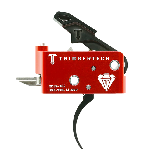 TriggerTech AR0TRB14NNP Diamond  Two-Stage Black Pro Curved Trigger with 1.50-4 lbs Draw Weight for AR-15 Right