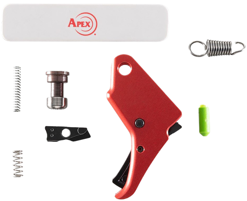 Apex Tactical 100056 Action Enhancement Trigger & Duty/Carry Kit 9mm Luger/40 S&W Red Drop-In Fits S&W M&P Shield
