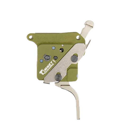 Timney Triggers 51716V2 Elite Hunter  Straight Trigger with 3 lbs Draw Weight & Green/Nickel Finish for Remington 700 Right