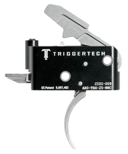 TriggerTech AROTBS25NNC Adaptable Primary Two-Stage Traditional Curved Trigger with 2.50-5 lbs Draw Weight for AR-15 Right