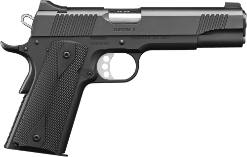 Kimber Mfg.,inc 3200001CA Custom II (CA) 45 ACP 7+1 5" Matte Black Front Serrations Steel Slide Black Synthetic Double Diamond Grip