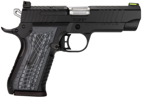 Kimber Mfg.,inc 3100010 KDS9C  9mm 15+1 4.09" KimPro Black Front and Rear Serrations Stainless Steel Slide Gray and Black G10 Crosshatch Grip