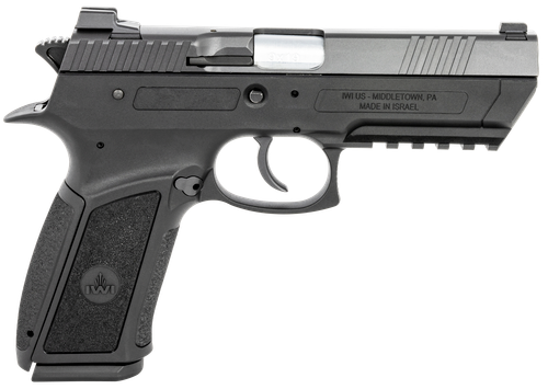 IWI US J941PL9-II Jericho 941 Enhanced 9mm Luger Caliber with 4.40" Barrel, 16+1 Capacity, Overall Black Finish, Picatinny Rail Frame, Serrated Steel Slide & Polymer Grip