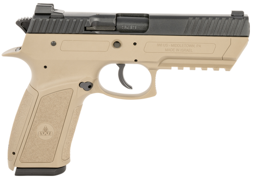 IWI US J941PL9FD-II Jericho 941 Enhanced 9mm Luger Caliber with 4.40" Barrel, 17+1 Capacity, Flat Dark Earth Finish Picatinny Rail Frame, Serrated Black Steel Slide & Polymer Grip