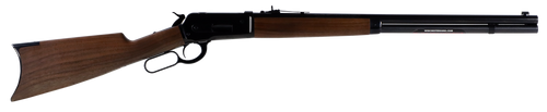 Winchester Repeating Arms 534175171 Model 1886 Short Rifle 45-90 Win 8+1 24" Brushed Polish Blued Sporter Barrel, Drilled & Tapped Steel Receiver, Grade I Satin Walnut Straight Grip Stock
