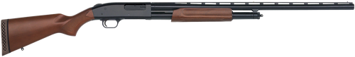 Mossberg 50120 500 All Purpose Full Size 12 Gauge Pump 3" 5+1 28" Blued Vent Rib Barrel, Blued Integral Scope Mount Steel Receiver, Fixed Hardwood Stock, Right Hand, Accu-Set Chokes