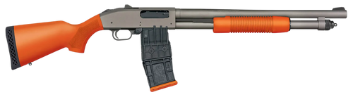 Mossberg 50220 590M  12 Gauge 10+1 18.50" Tungsten Gray Cerakote Barrel & Steel Drilled & Tapped Receiver, Magpul SGA Safety Orange Synthetic Stock