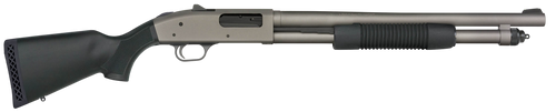 Mossberg 50790 590A1 Pro 12 Gauge 6+1 18.50" Tungsten Gray Cerakote Barrel & Steel Drilled & Tapped Receiver, Black Synthetic Stock