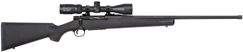 Mossberg 28244 Patriot w/Optic 6.5 PRC 4+1 24" Matte Blued Fluted Threaded Barrel, Matte Blued Drilled & Tapped Receiver, Fixed Black Synthetic Stock, Vortex Crossfire II 3-9x40mm