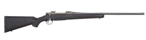 Mossberg 28259 Patriot  Full Size 450 Bushmaster 4+1 20" Stainless Cerakote Fluted Threaded Barrel, Drilled & Tapped Stainless Cerakote Receiver, Black Fixed Synthetic Stock