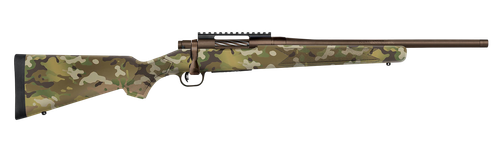Mossberg 28280 Patriot  Compact 350 Legend 4+1 18" Patriot Brown Cerakote Threaded Bull Barrel, Patriot Brown Cerakote Steel Receiver w/Picatinny Rail, MultiCam Fixed Synthetic Stock