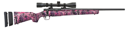 Mossberg 28145 Patriot Super Bantam 308 Win Caliber with 5+1 Capacity, 20" Fluted Barrel, Matte Blued Metal Finish & Muddy Girl Wild Synthetic Stock Right Hand (Youth) Includes 3-9x40mm Scope