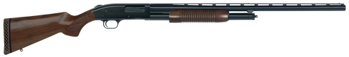 Mossberg 50430 500 Retrograde Full Size 12 Gauge Pump 3" 5+1 28" Matte Blued Vent Rib Barrel, Matte Blued Drilled & Tapped Receiver, Fixed Walnut Stock, Right Hand