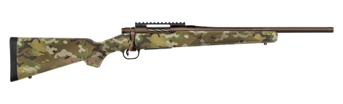 Mossberg 28276 Patriot  Compact 308 Win 5+1 18" Patriot Brown Cerakote Threaded Bull Barrel, Patriot Brown Cerakote Steel Receiver w/Picatinny Rail, MultiCam Fixed Synthetic Stock