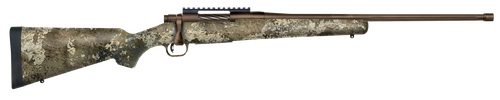 Mossberg 28074 Patriot Predator 22-250 Rem Caliber with 5+1 Capacity, 22" Threaded/Fluted Barrel, Patriot Brown Cerakote Metal Finish & TrueTimber Strata Synthetic Stock Right Hand (Full Size)