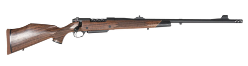 Weatherby MFT01N416WR6B Mark V Frontier Full Size 416 WBY Mag 3+1 24" + 2" Graphite Black Cerakote Threaded Barrel, Graphite Black Cerakote Steel Drilled & Tapped Receiver, Oiled Walnut Monte Carlo St