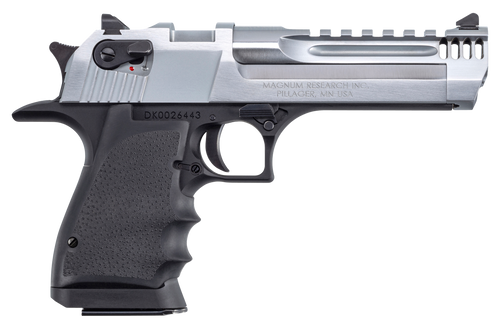 Magnum Research DE44L5BC Desert Eagle L5 44 Rem Mag 5" with Muzzle Brake 8+1 Black Hardcoat Anodized Aluminum Brushed Chrome Carbon Steel Slide Black Hogue Wraparound Rubber Grip
