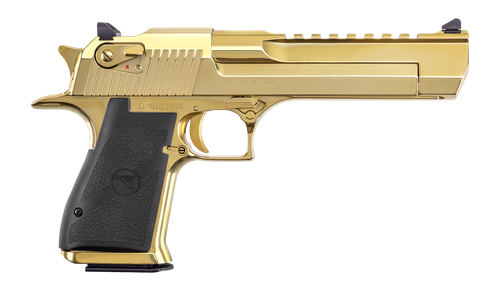 Magnum Research DE357ZNG Desert Eagle Mark XIX 357 Mag 9+1 6" Picatinny Rail Barrel, Gold Zirconium Nitride Serrated Slide & Frame