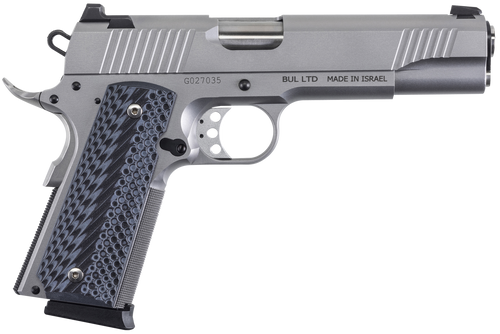 Magnum Research DE1911G9SS Desert Eagle 1911 G 9mm Luger 8+1 5" Stainless Bull Barrel, Matte Steel Serrated Slide, Matte Stainless Steel Frame w/Beavertail, Black/Gray G10 Grip
