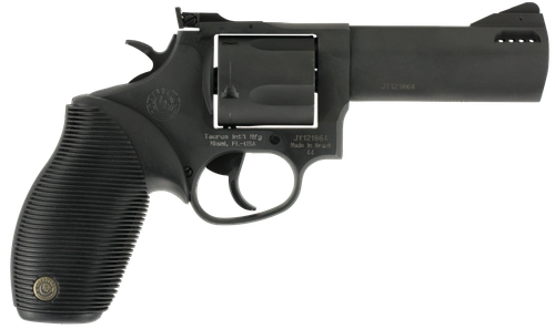 Taurus 2-440041TKR Tracker 44 Medium 44 Rem Mag 5 Shot 4" Matte Black Oxide Ported Barrel, Cylinder & Frame, Black Ribber Grip, Transfer Bar Safety, Exposed Hammer