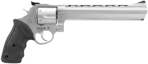 Taurus 2-440089 44  Large 44 Rem Mag 6 Shot 8.37" Matte Stainless Ported Barrel, Cylinder & Frame, Black Finger Grooved Rubber Grip, Transfer Bar Safety, Exposed Hammer