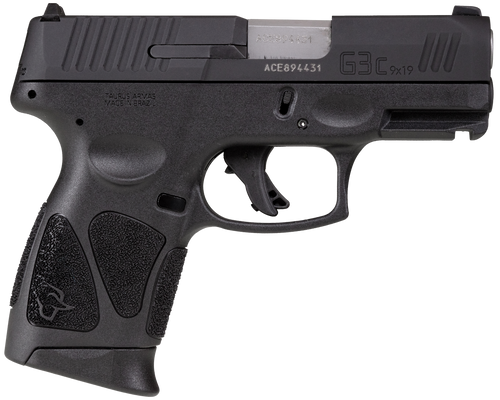 Taurus 1G3CSR9031 G3C  Compact Frame 9mm Luger 12+1 3.26" Matte Stainless Steel Barrel, Matte Black Tenifer Serrated Steel Slide, Black Polymer Frame w/Picatinny Rail, Black Polymer Grip, Right Hand