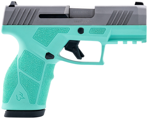Taurus 1-GX2939C-10 GX2  9mm Luger 10+1 3.37" Matte Stainless Steel Barrel, Matte Serrated Stainless Steel Slide, Cyan Polymer Frame w/Picatinny Rail, Polymer Grip