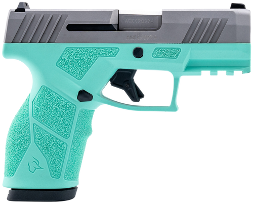 Taurus 1-GX2939C-10 GX2  9mm Luger 10+1 3.37" Matte Stainless Steel Barrel, Matte Serrated Stainless Steel Slide, Cyan Polymer Frame w/Picatinny Rail, Polymer Grip