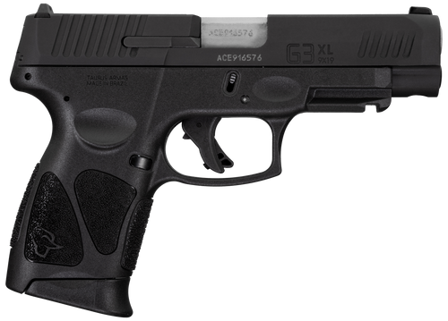Taurus 1G3XLSR9041 G3XL  Compact Frame 9mm Luger 12+1 4" Matte Stainless Steel Barrel, Matte Black Tenifer Serrated Steel Slide, Black Polymer Frame w/Picatinny Rail, Black Polymer Grip, Right Hand